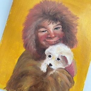 Vintage Trio (3) Alaska Eskimo Children Paint By Numbers.